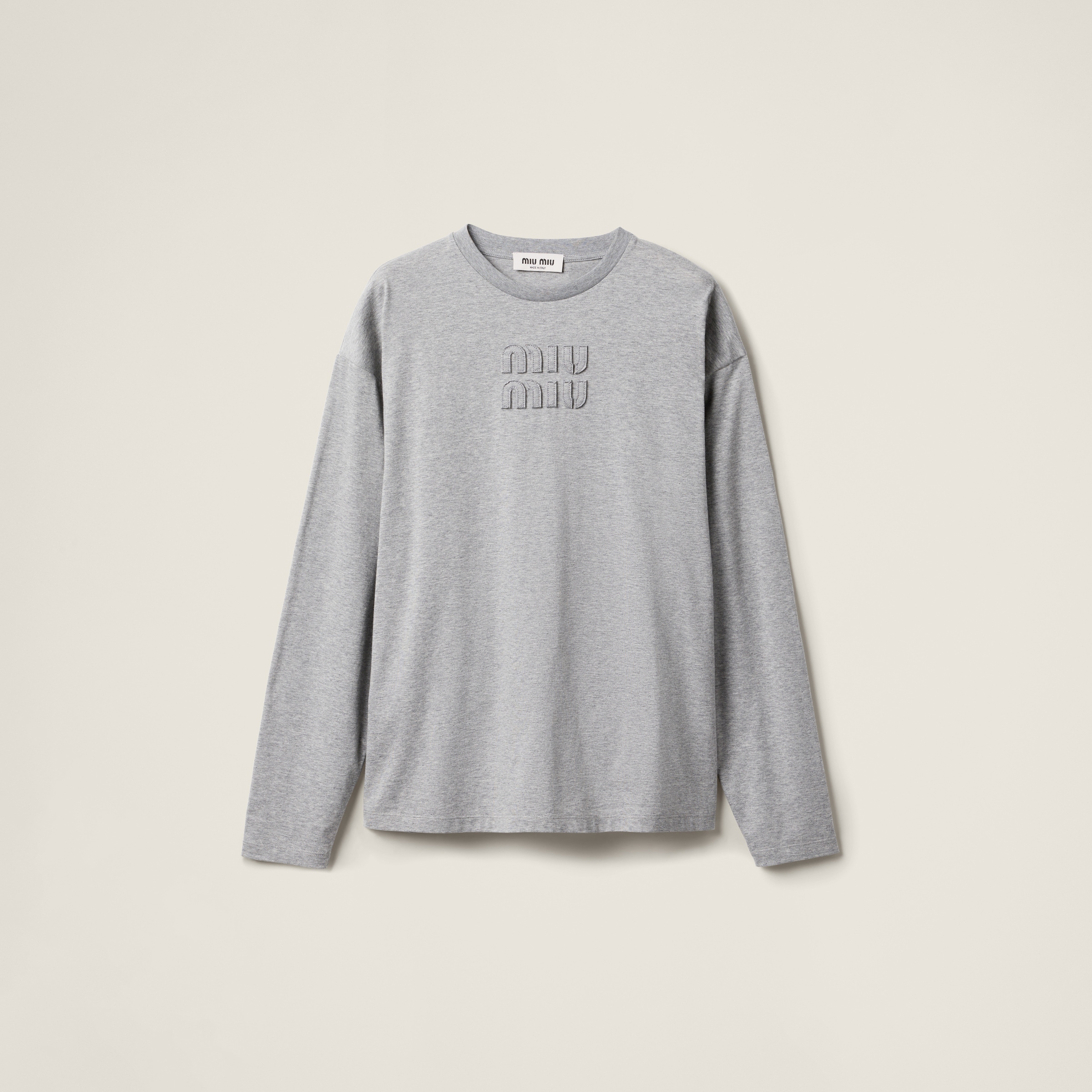 Cotton T-shirt with embroidered logo
