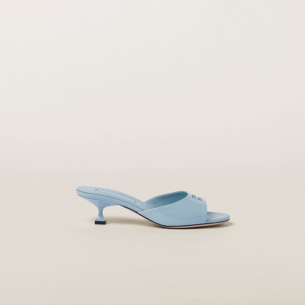 Patent leather sandals