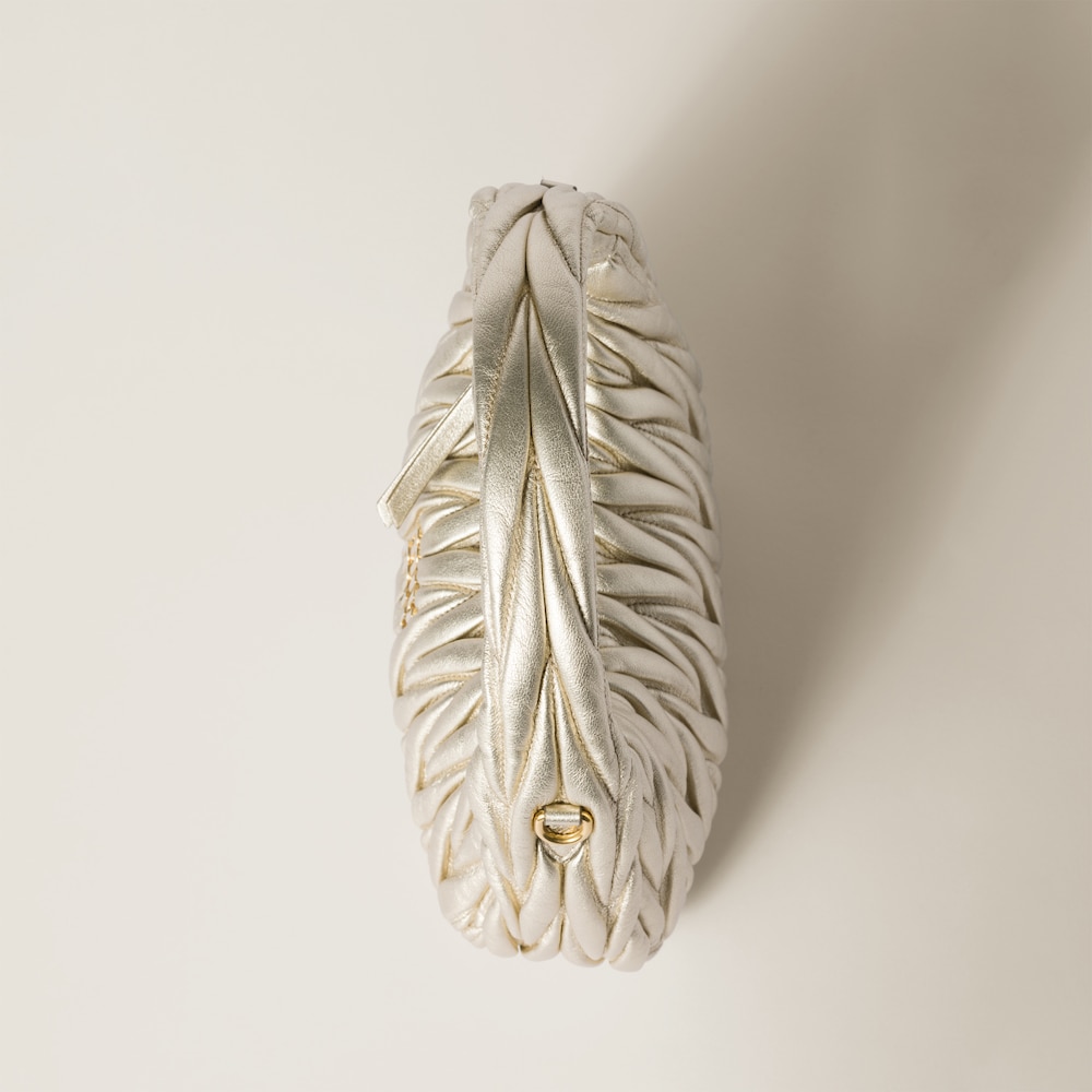 Wander matelassé nappa leather hobo bag