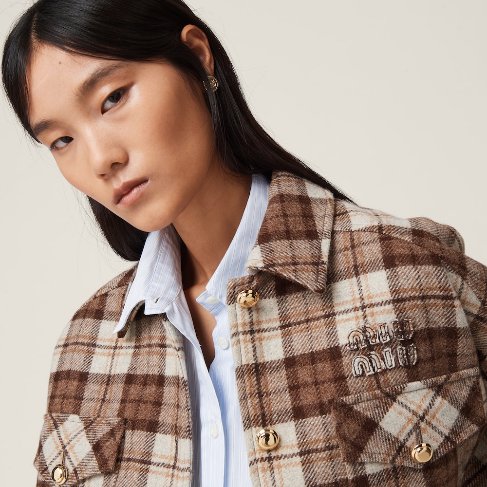 Check blouson jacket