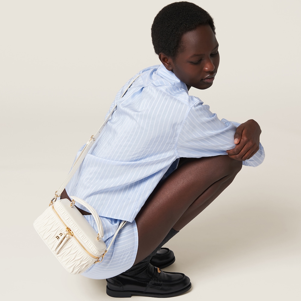 Matelassé nappa leather shoulder bag