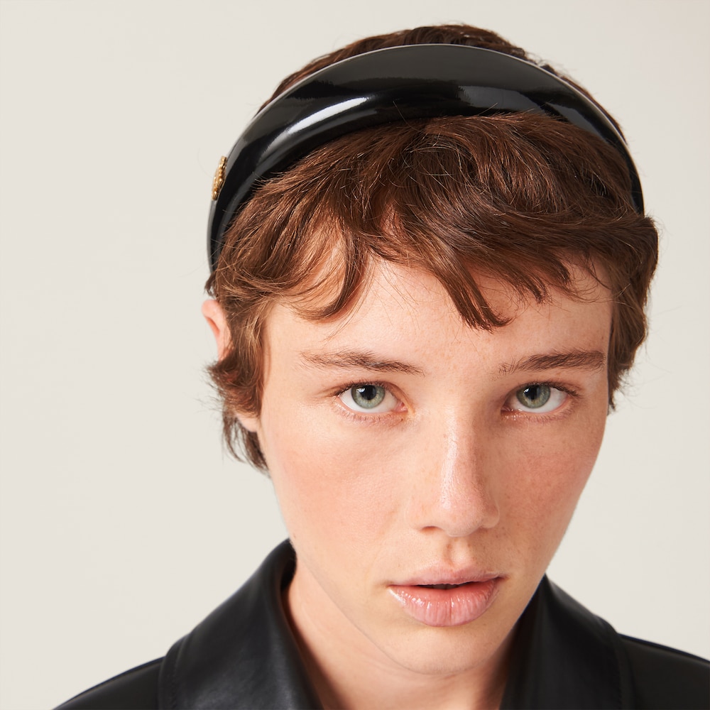 Patent leather headband