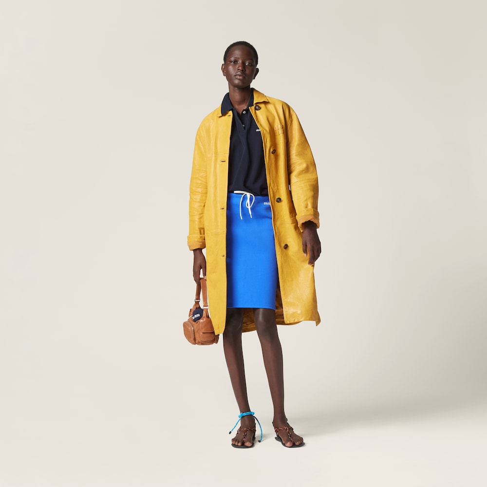 Nappa leather coat