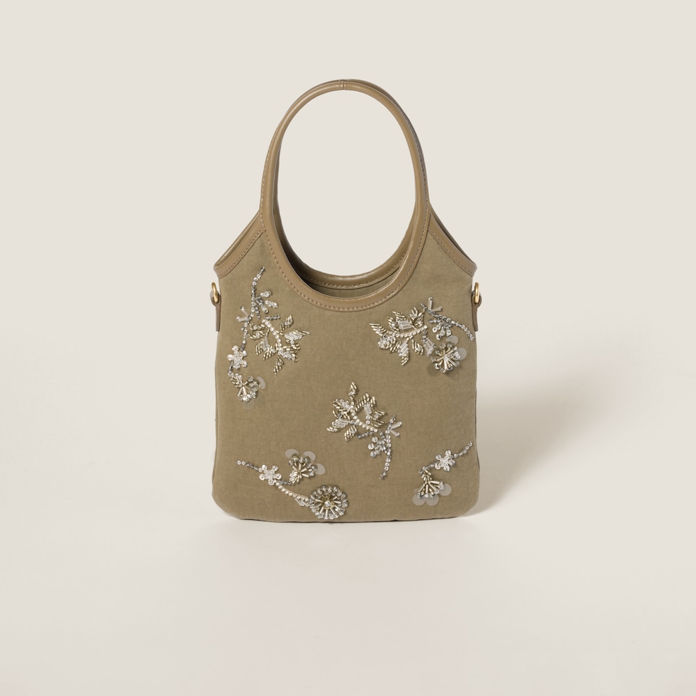 IVY embroidered gabardine bag