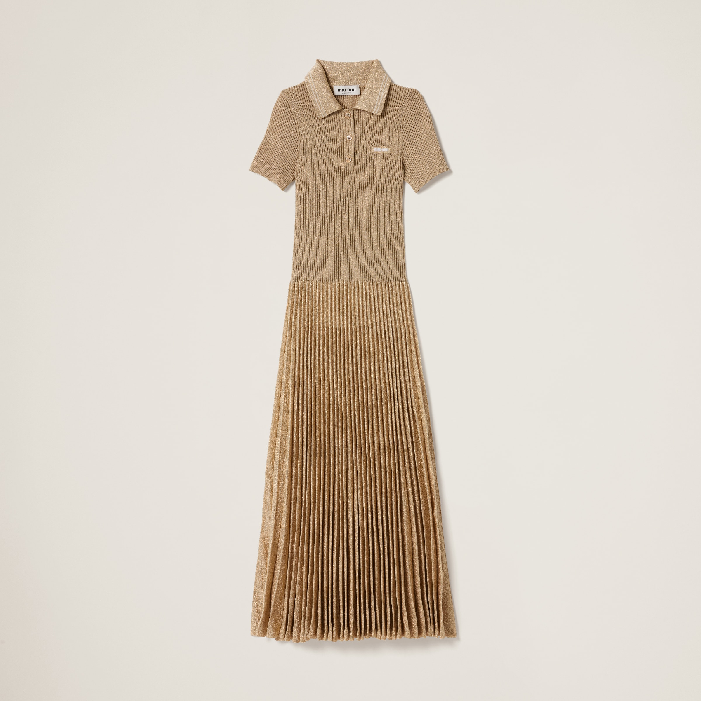 Lamé polo dress