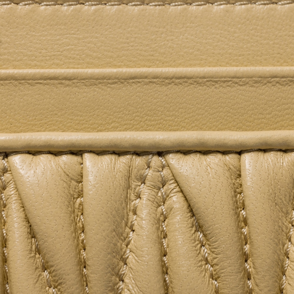 Matelassé nappa leather card holder