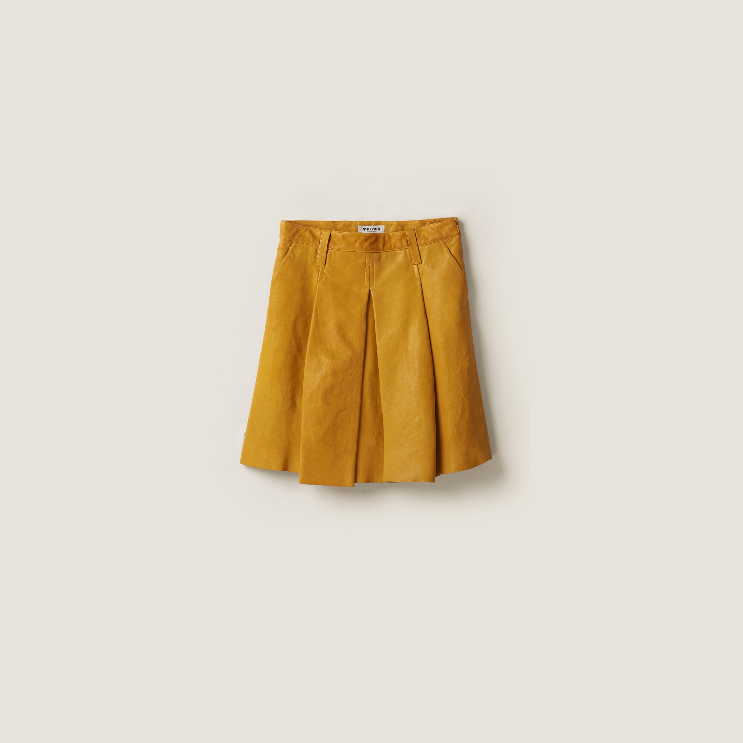 Nappa leather skirt