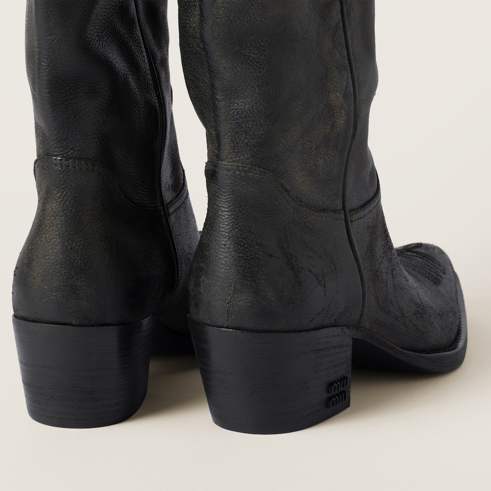 Leather boots