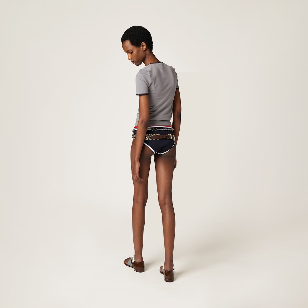 Technical knit swimsuit bottom