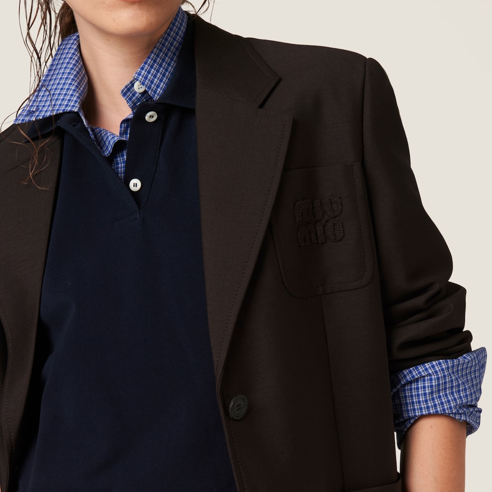 Single-breasted mohair jacket