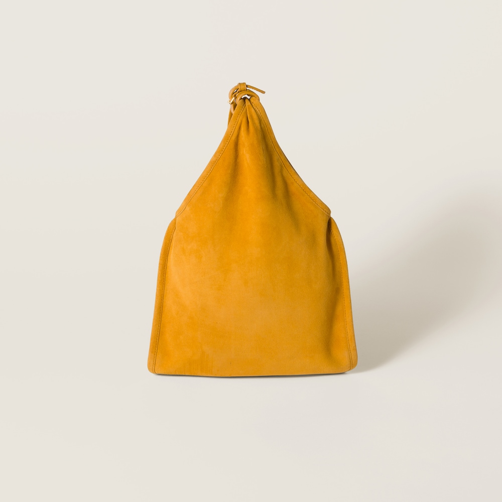 Suede bag with trick