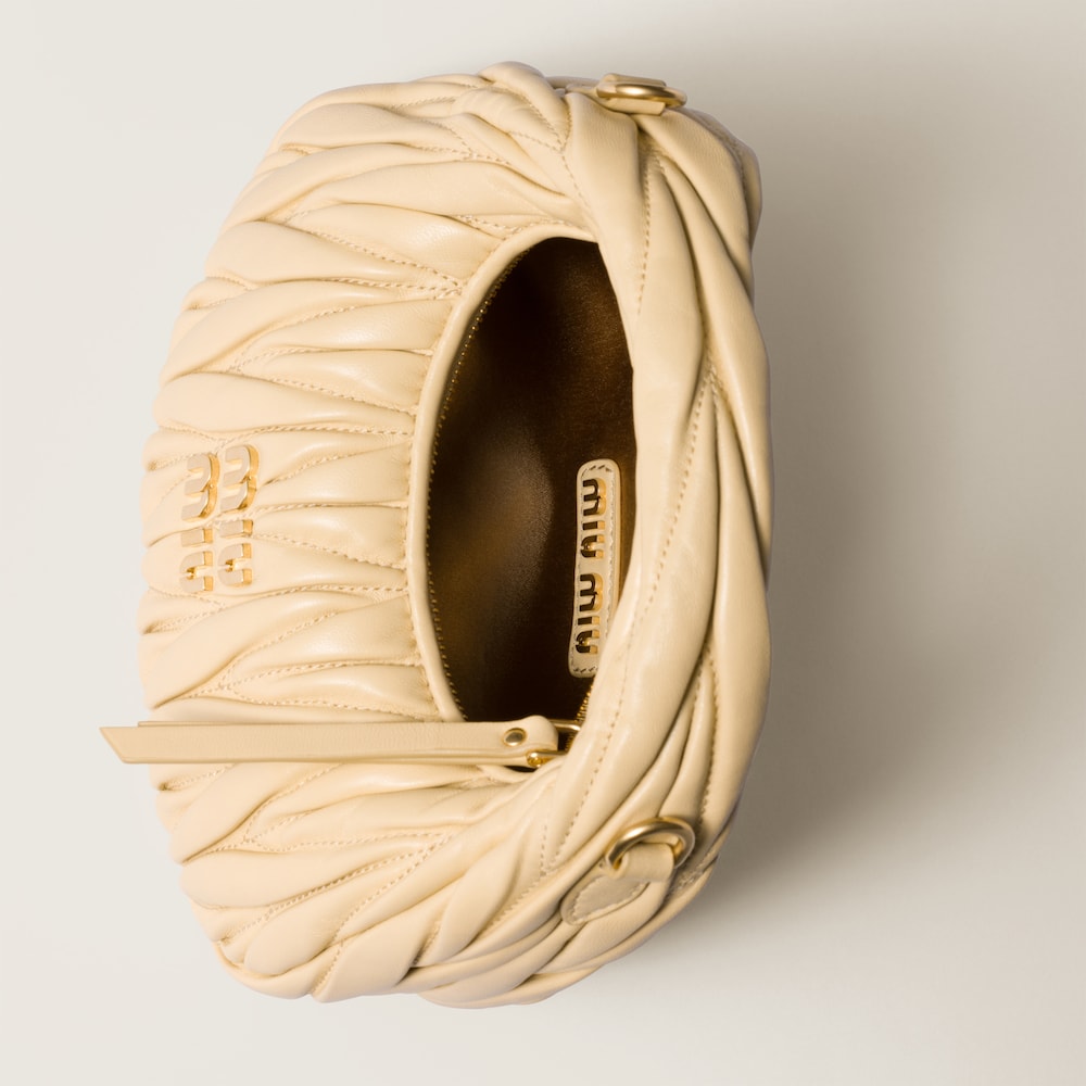 Wander matelassé nappa leather hobo mini-bag