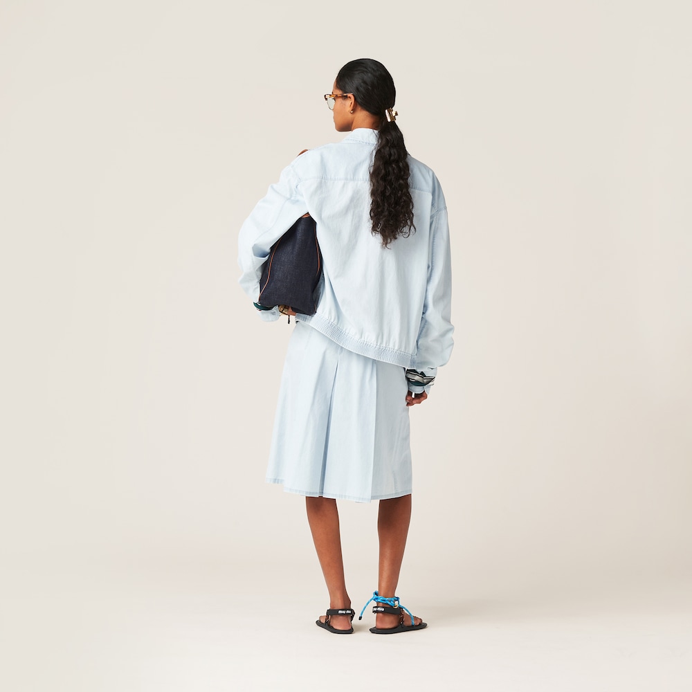 Chambray blouson jacket