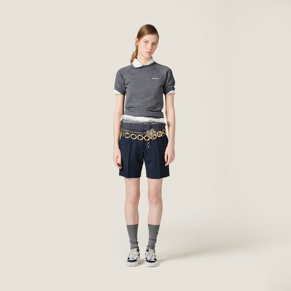 Kid mohair Bermudas