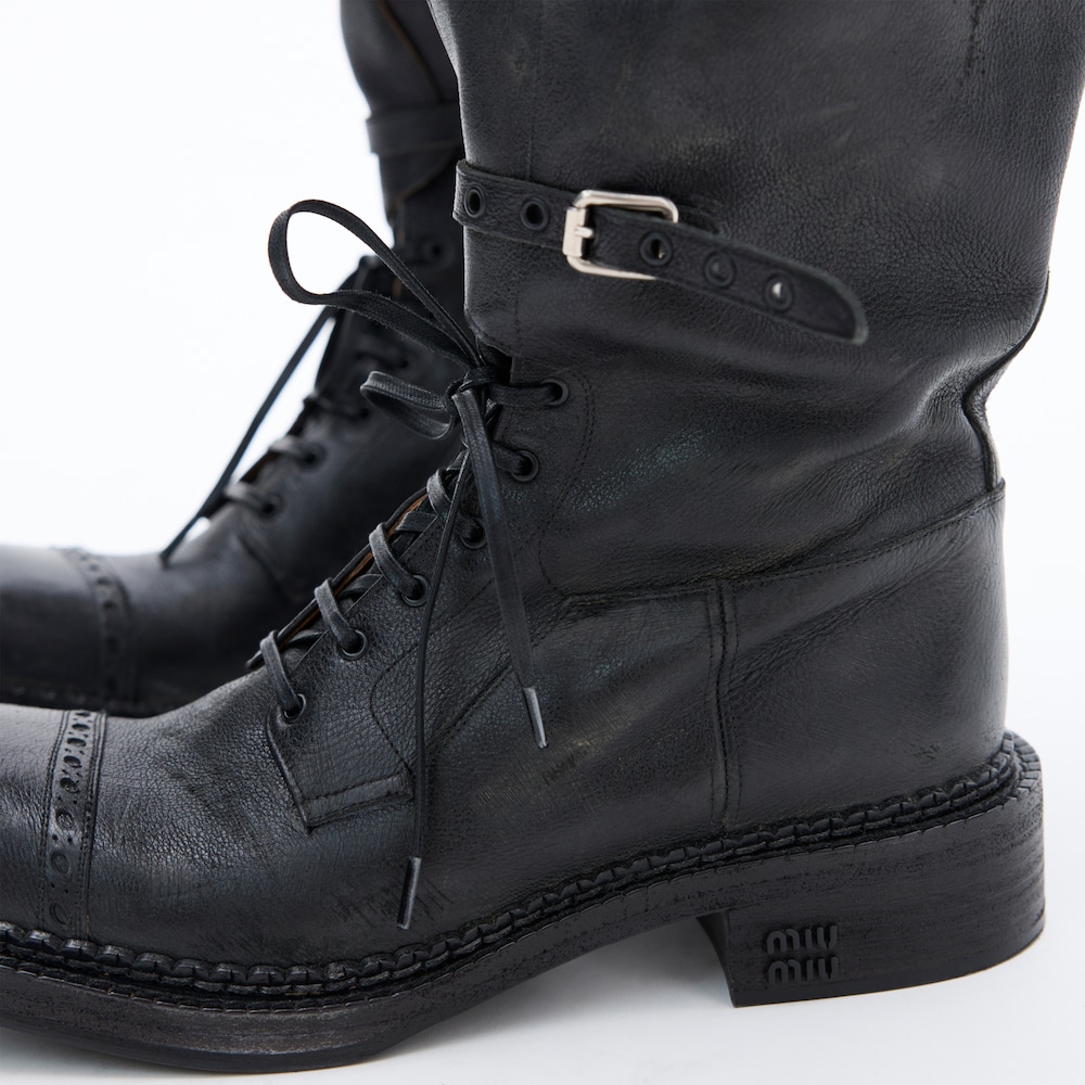 Leather boots