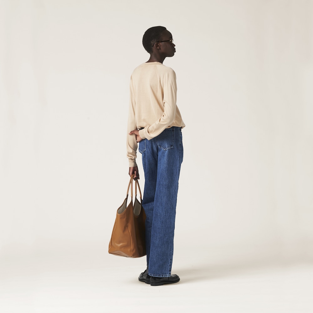 Flared denim jeans