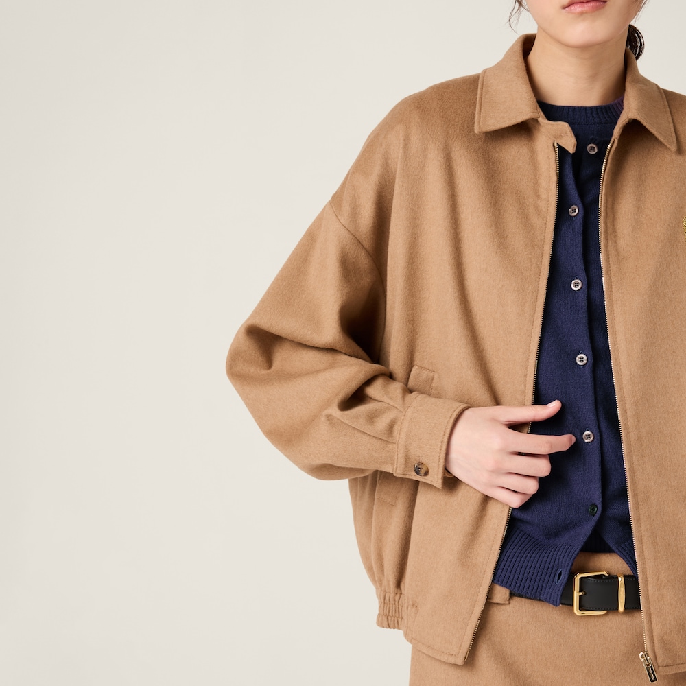 Camel-hair blouson