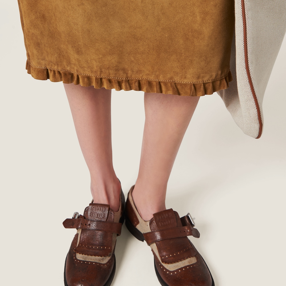 Suede skirt