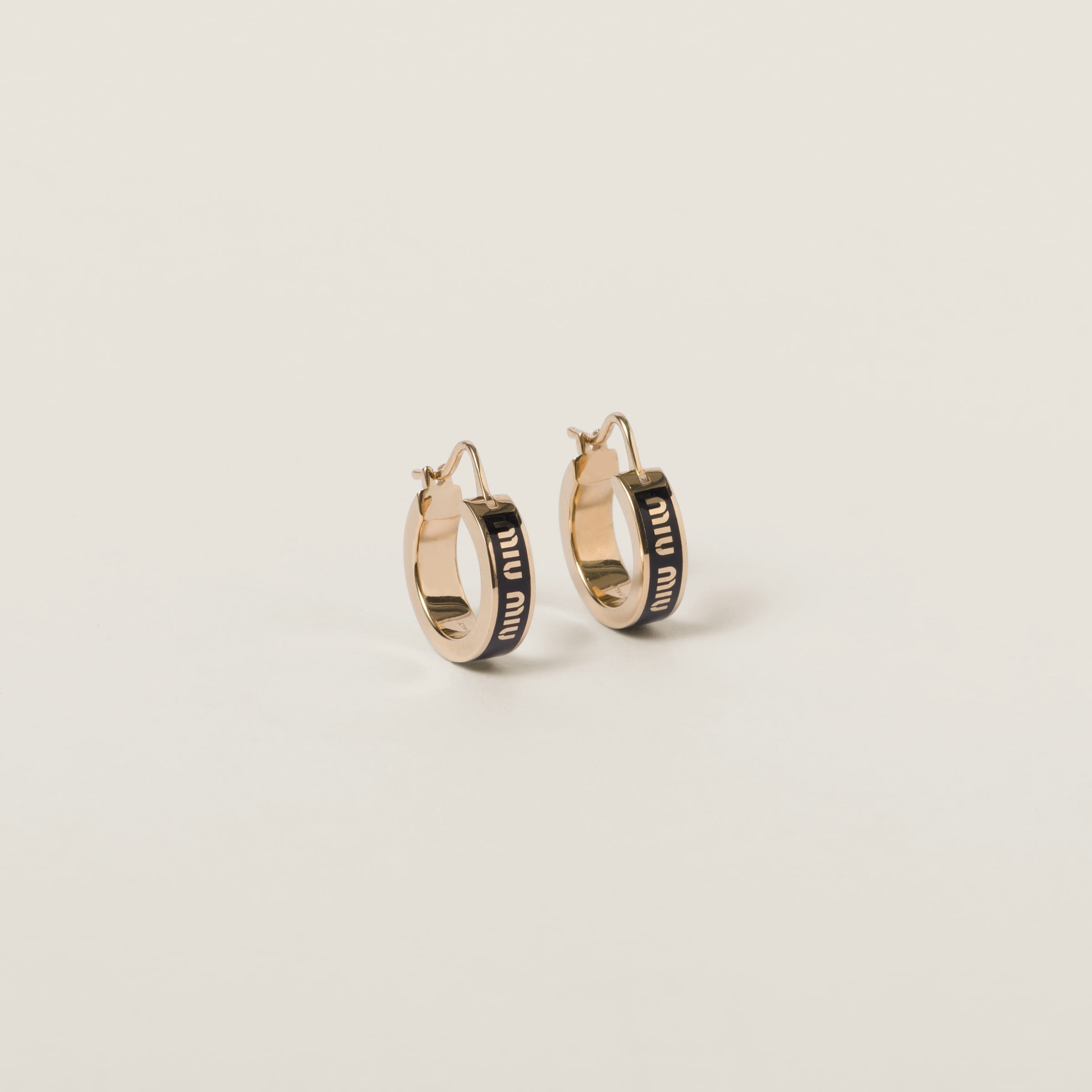 Enameled metal earrings