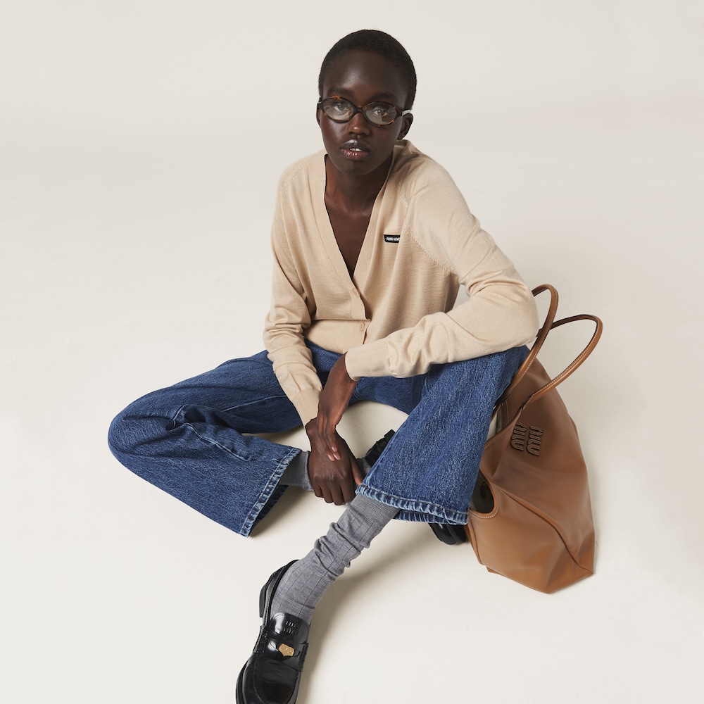 Flared denim jeans