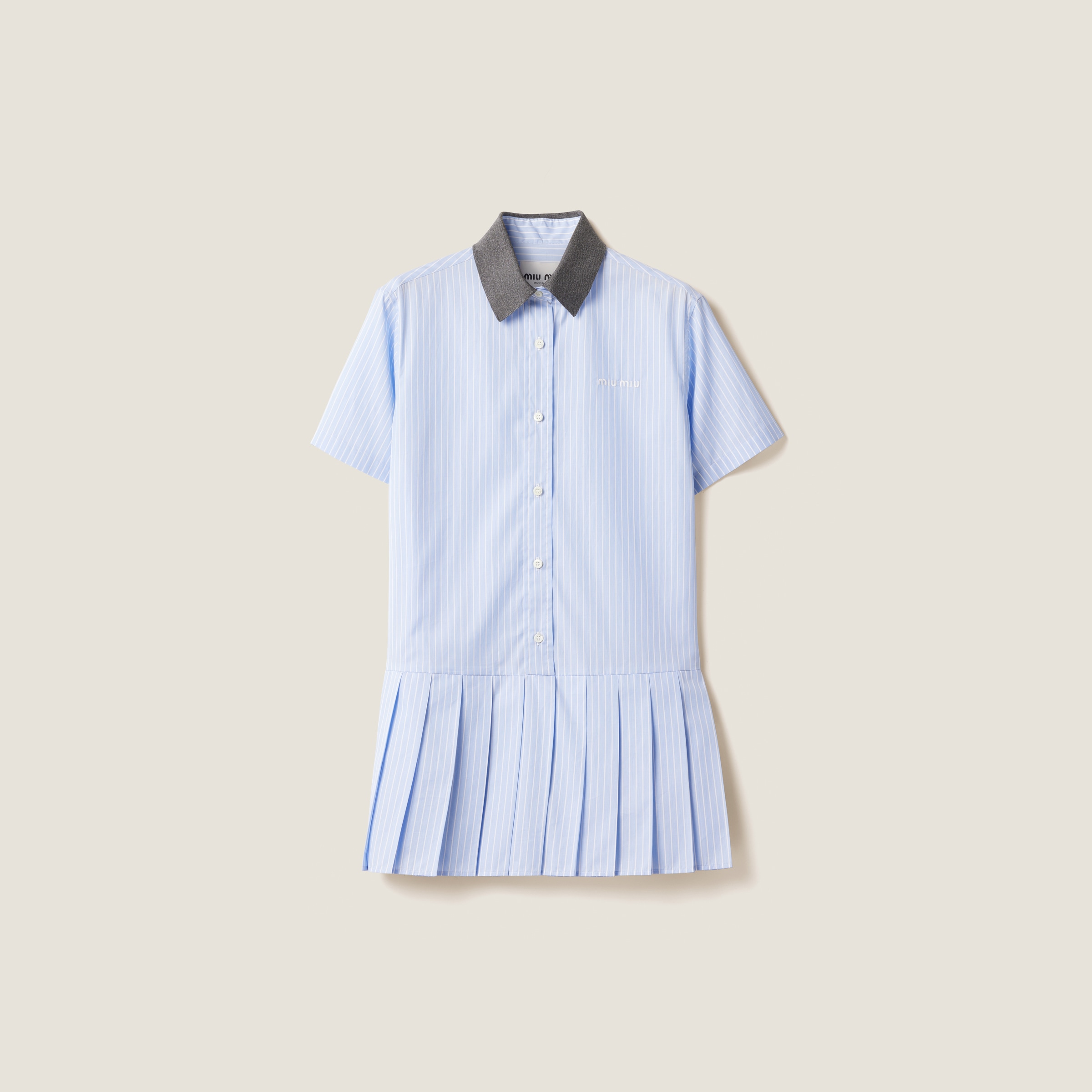 Pleated striped dress