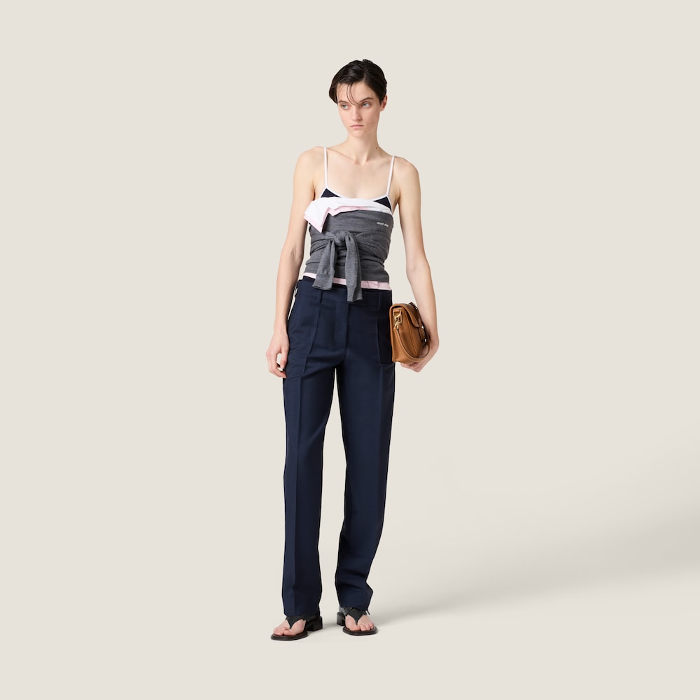 Slubbed poplin top