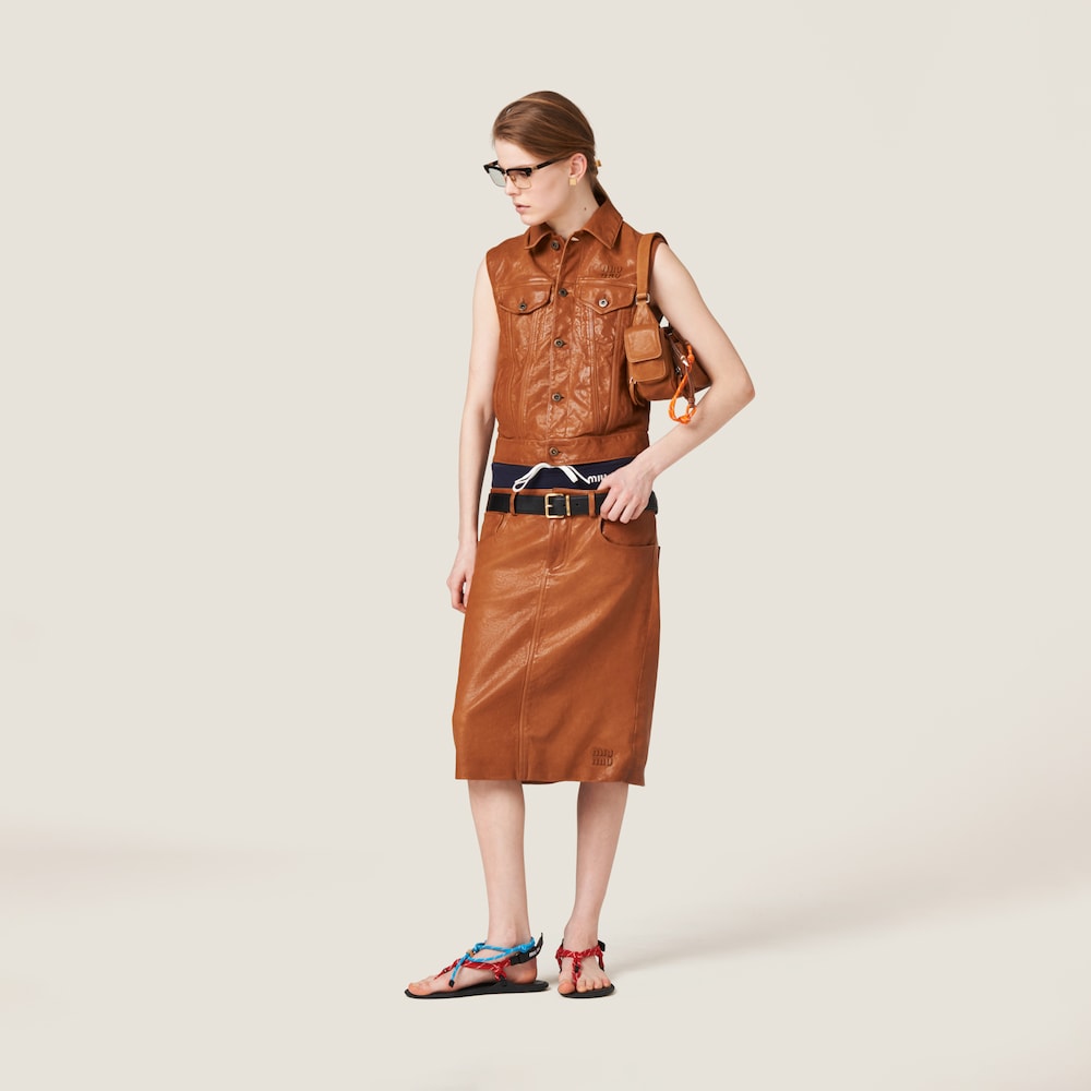 Nappa leather vest