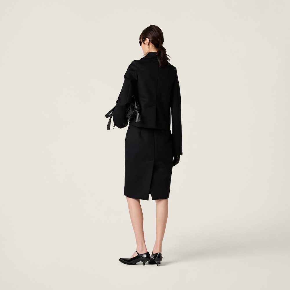 Single-breasted velour jacket