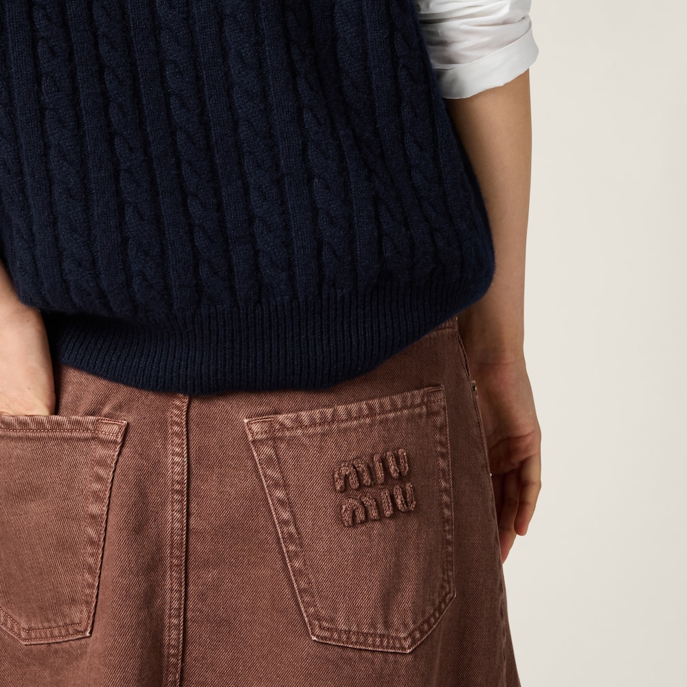 Bull denim miniskirt