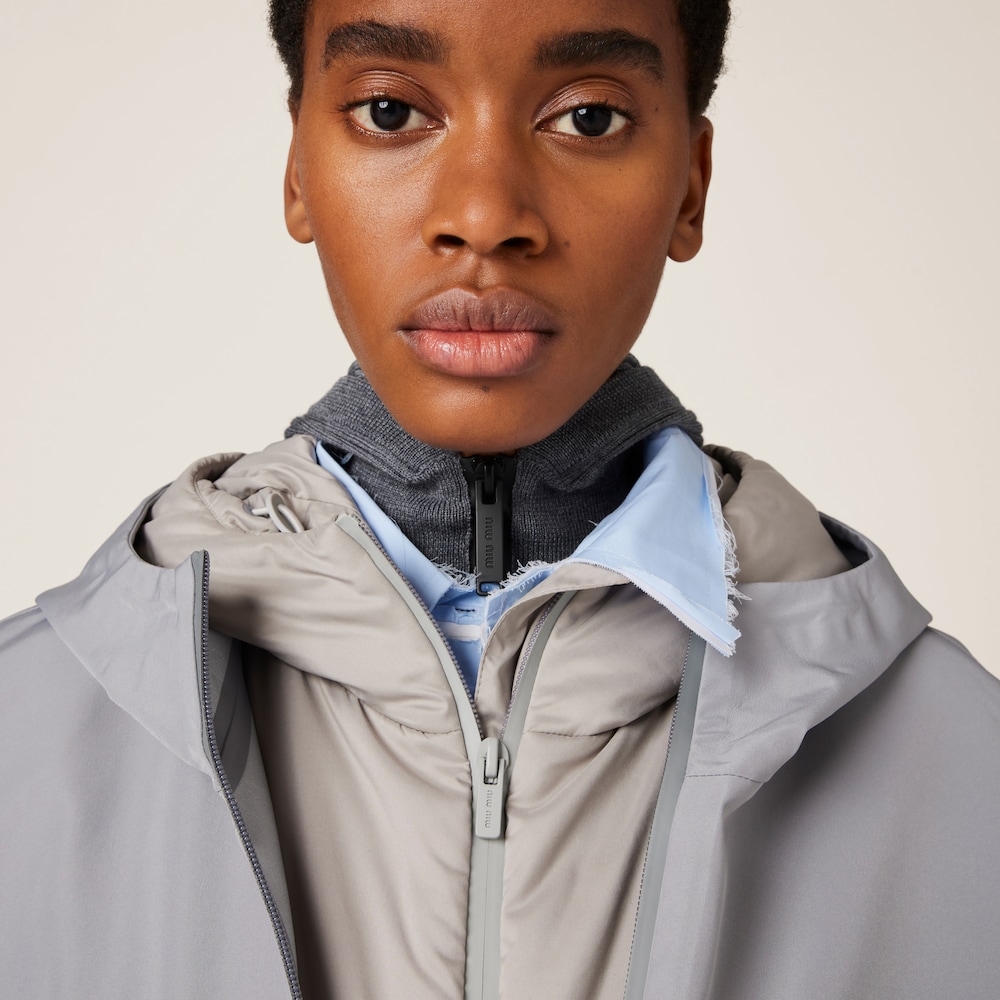 Technical pongé jacket