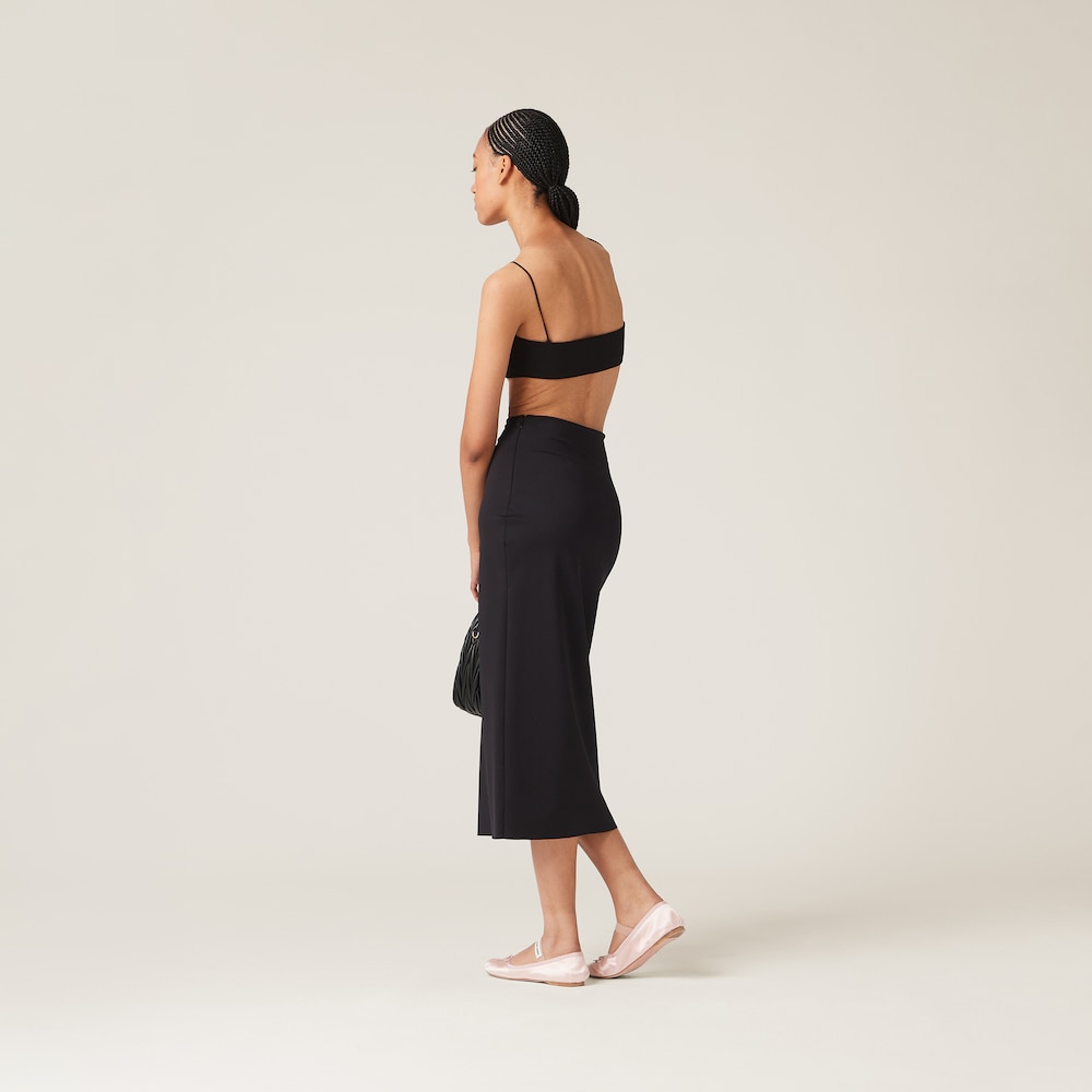 Stretch jersey skirt