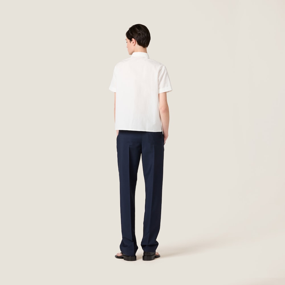 Slubbed poplin shirt
