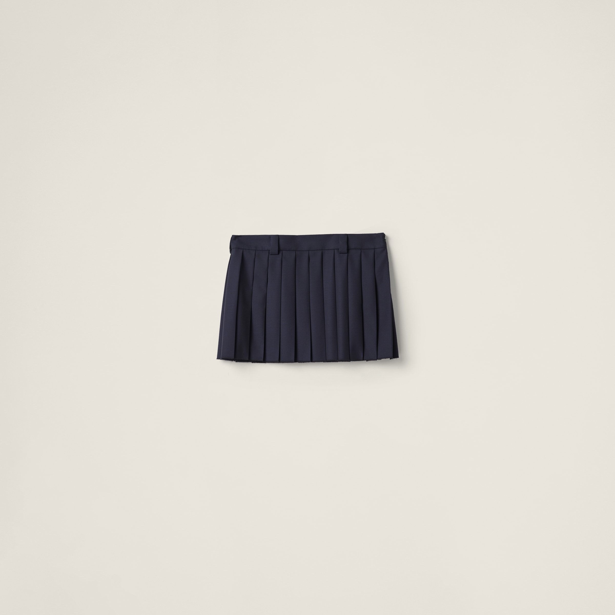 Pleated batavia miniskirt