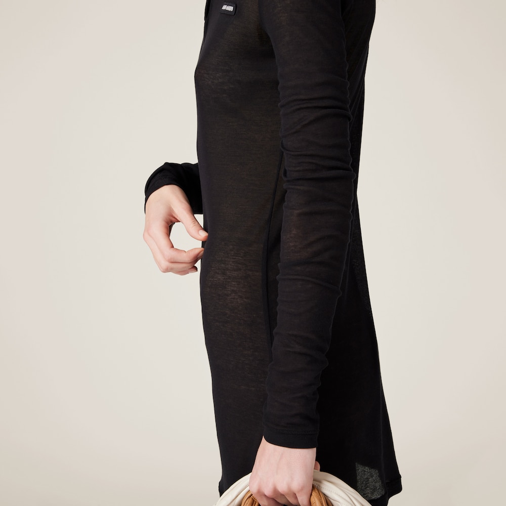Ribbed jersey mini-dress