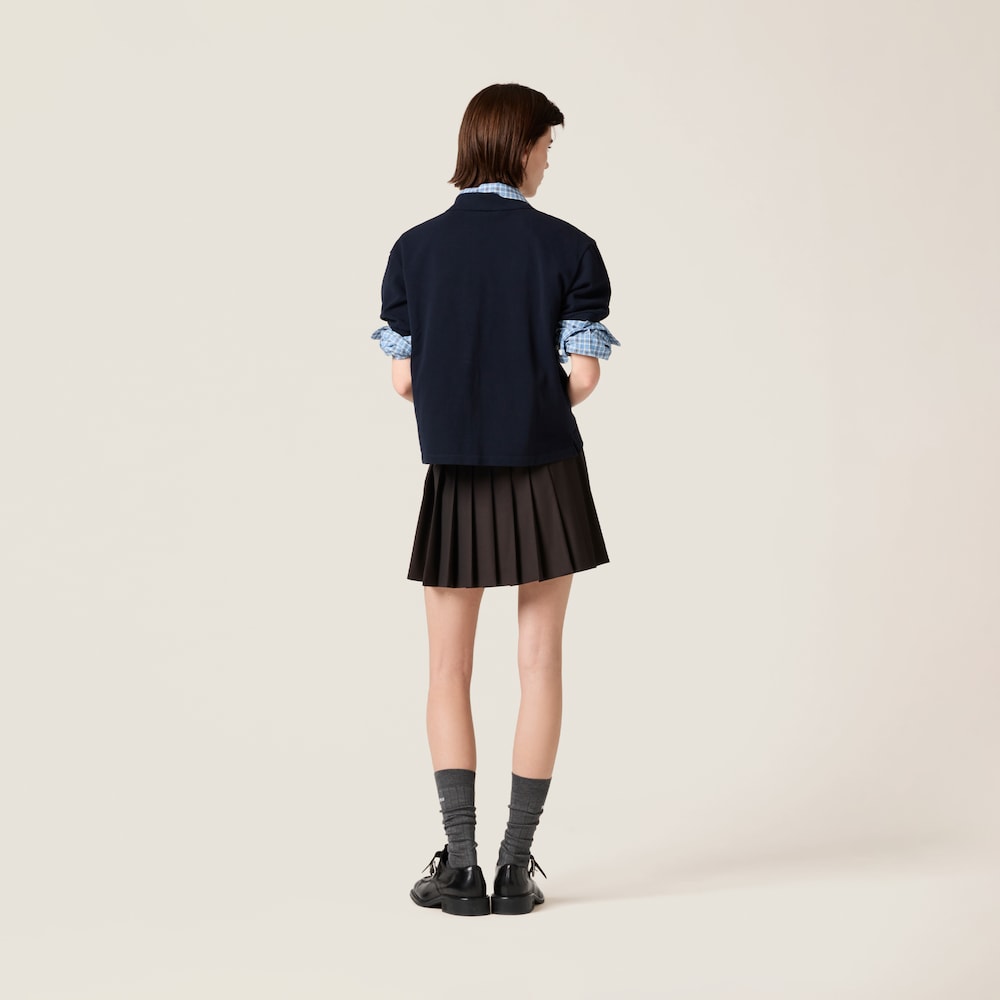 Pleated Batavia skirt