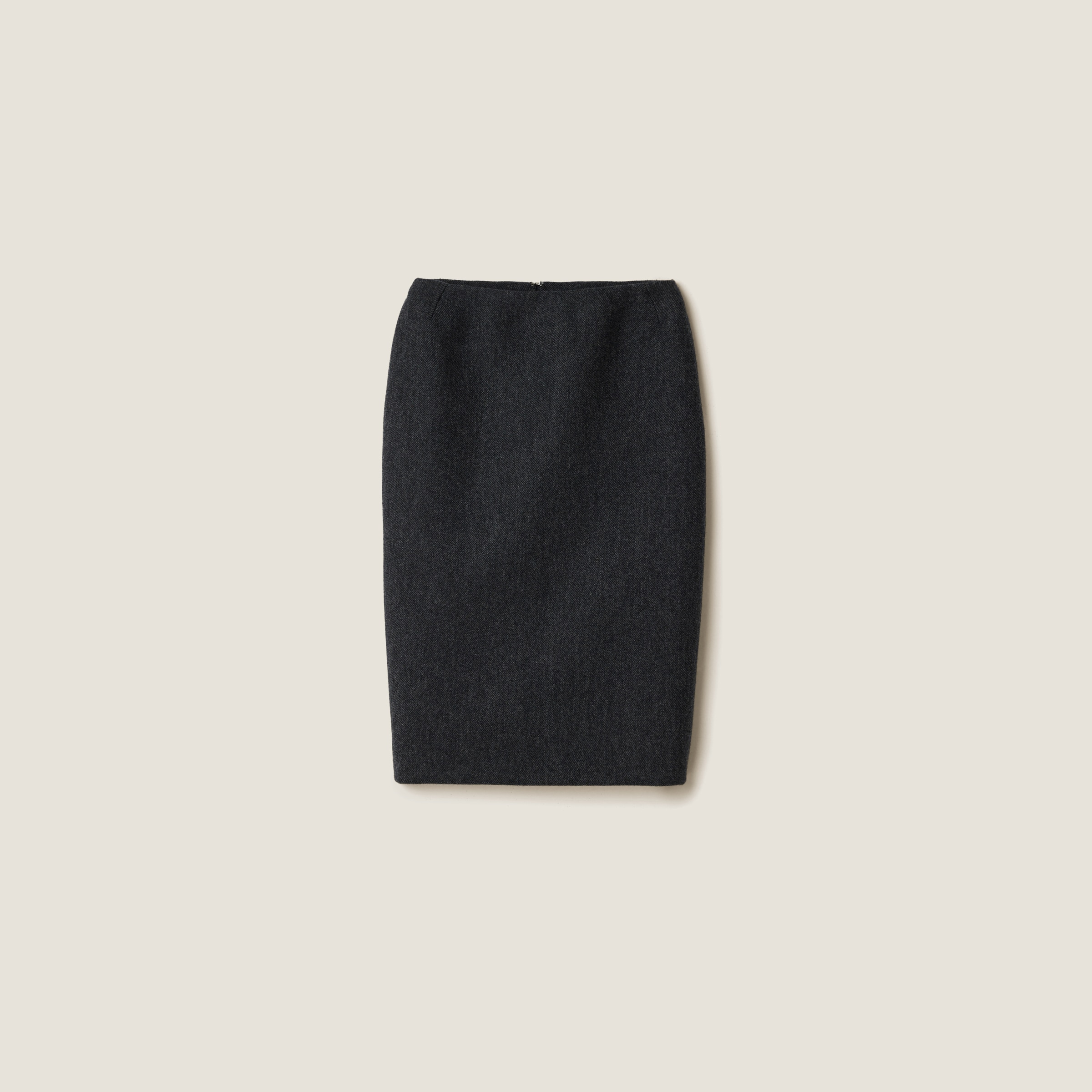 Double wool skirt