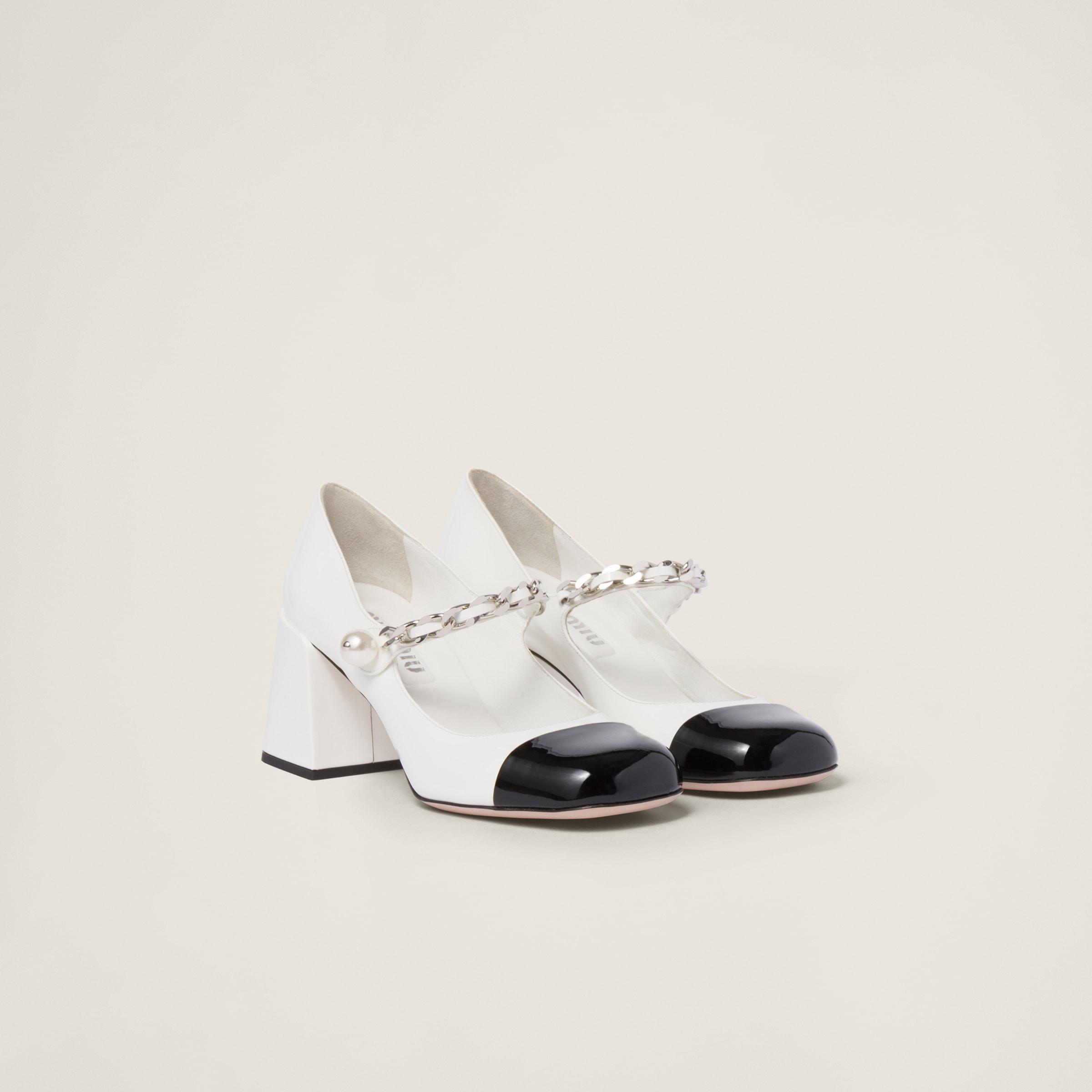 Patent leather pumps