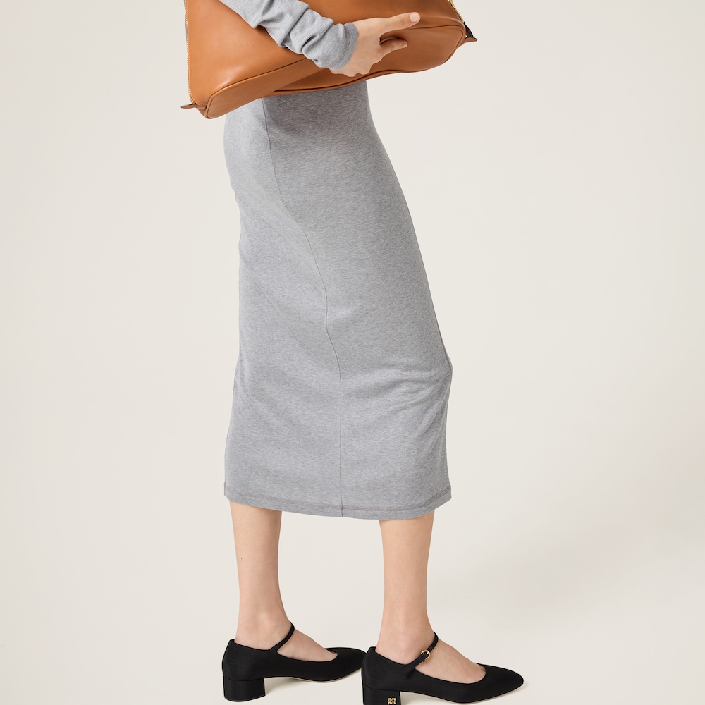 Jersey and silk skirt