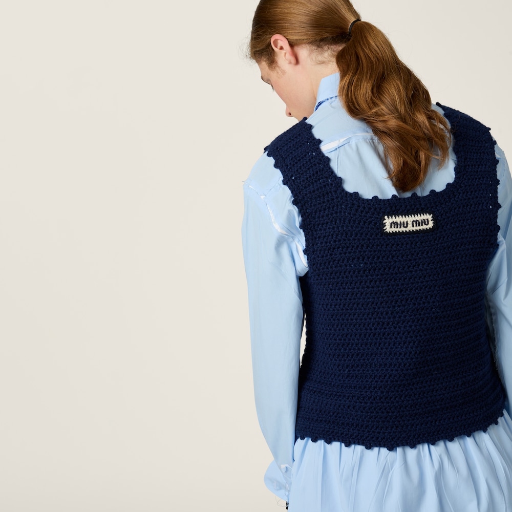 Crochet cashmere top