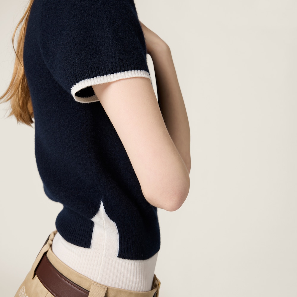 Cashmere and wool crew-neck sweater