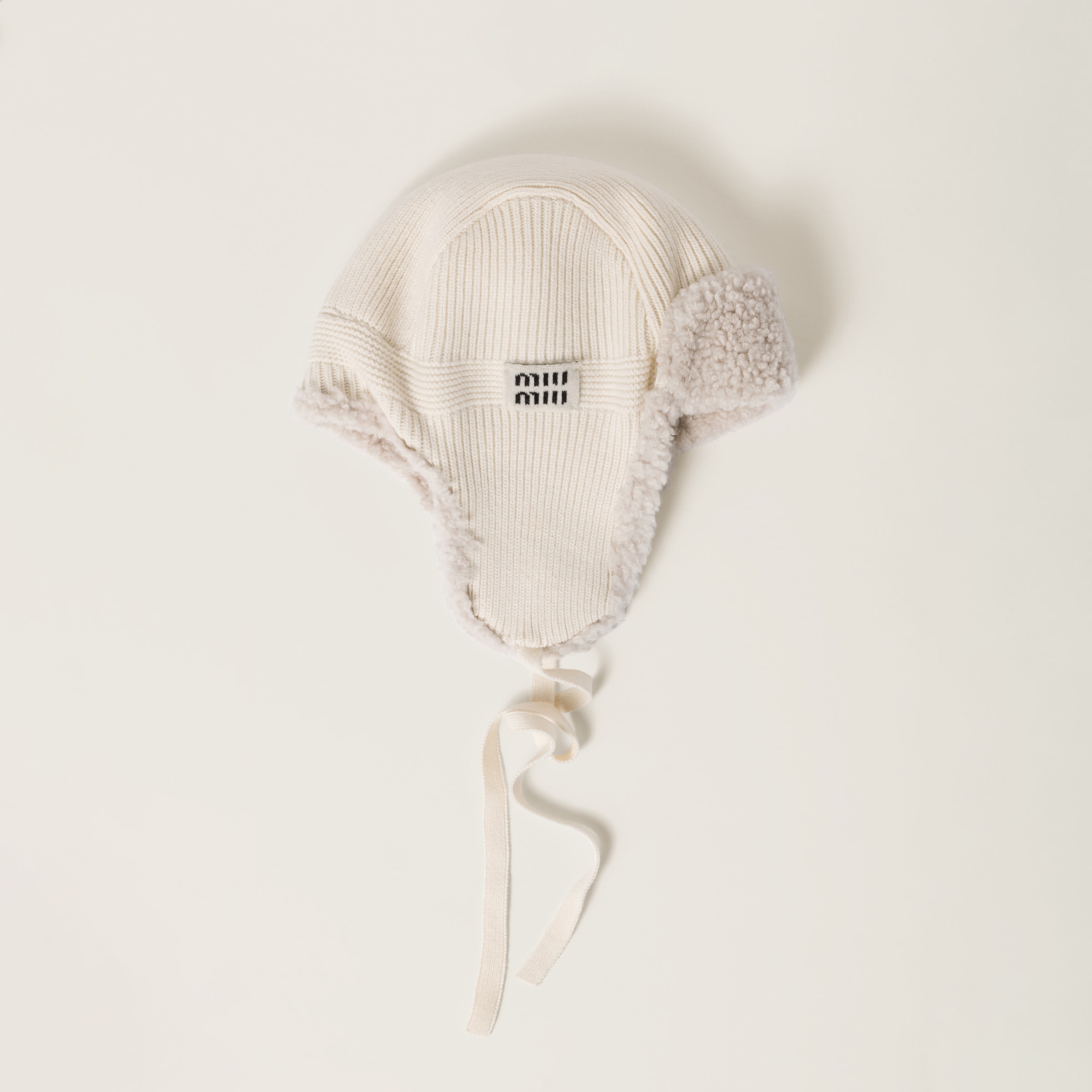 Wool, cashmere and shearling trapper hat