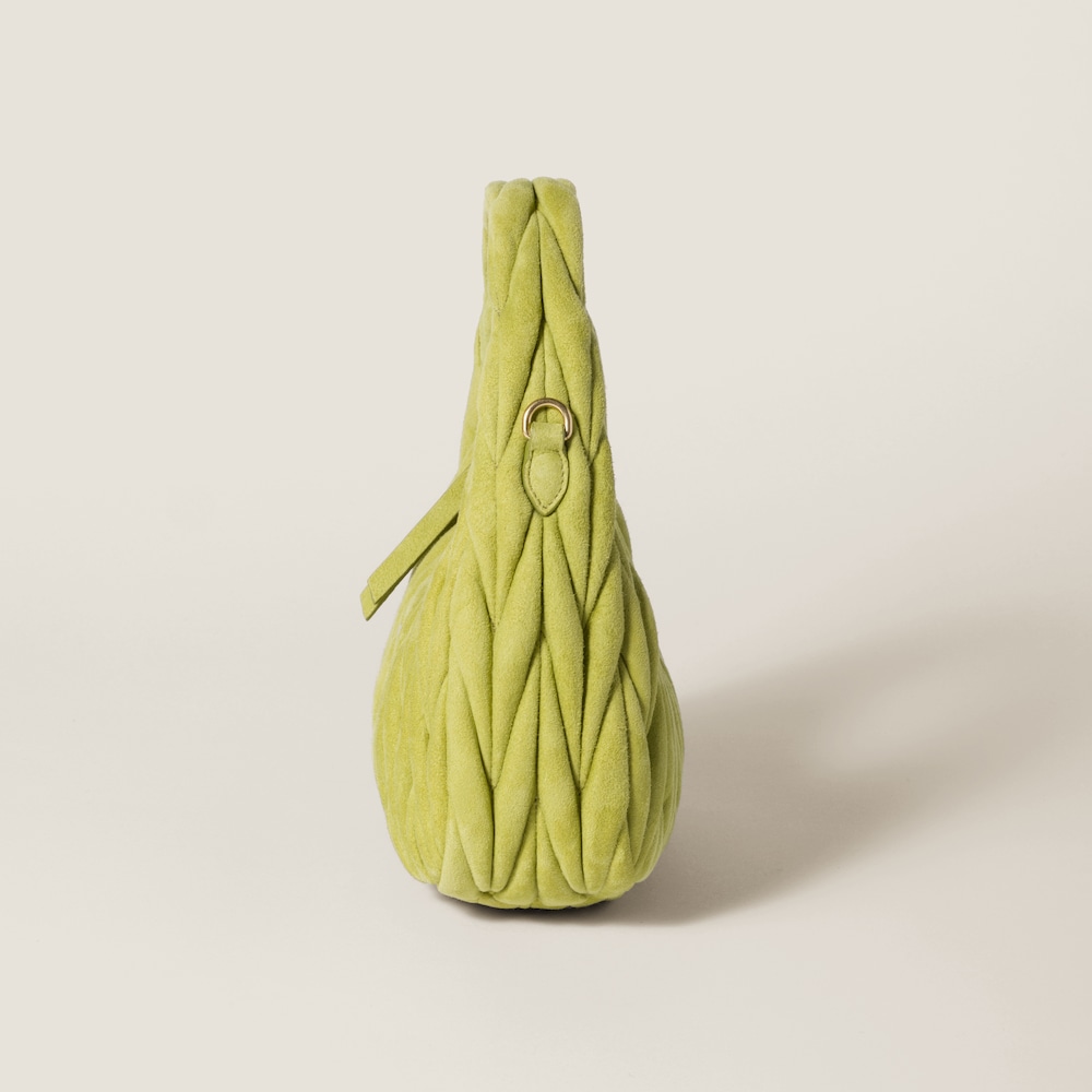 Wander matelassé suede bag