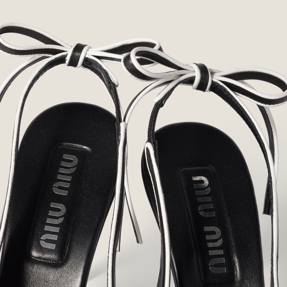 Nappa leather slingback pumps