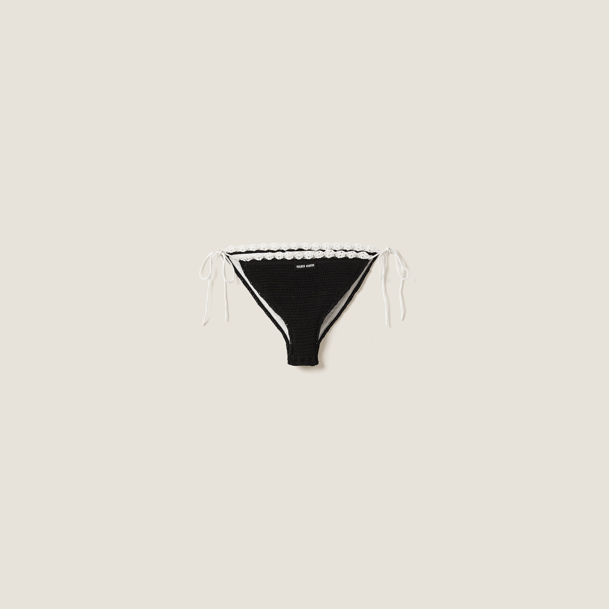 Cotton bikini panties with logo