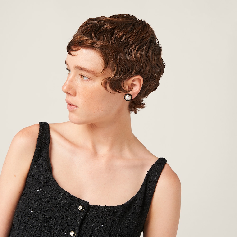 Sequined bouclé mini-dress