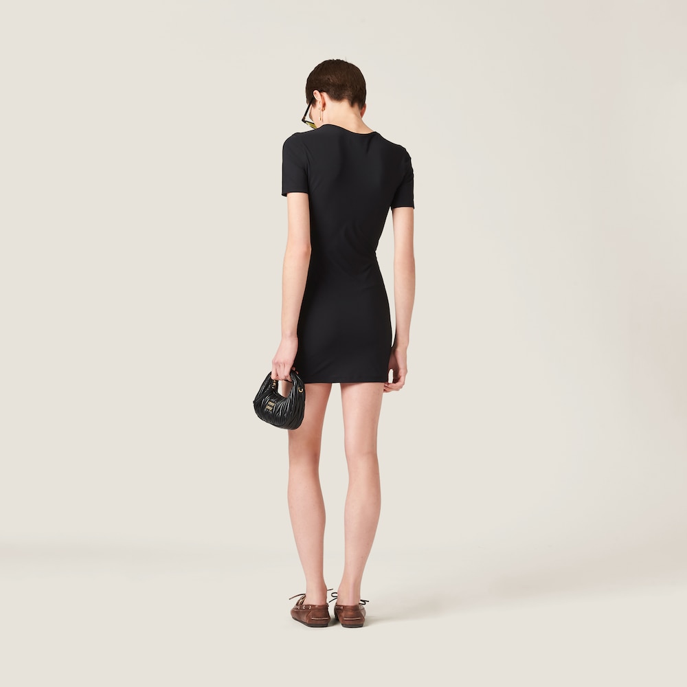 Stretch jersey minidress