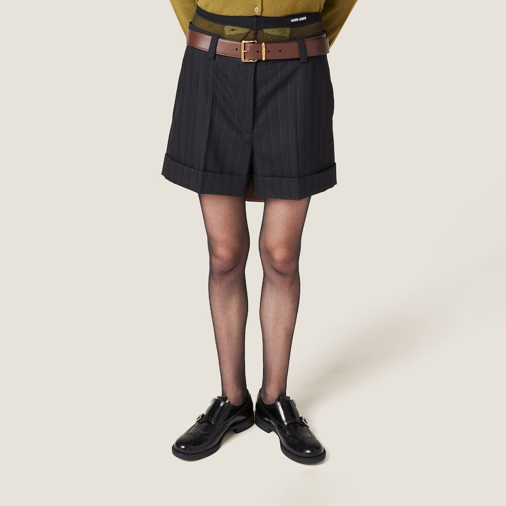 Pinstripe Bermuda shorts