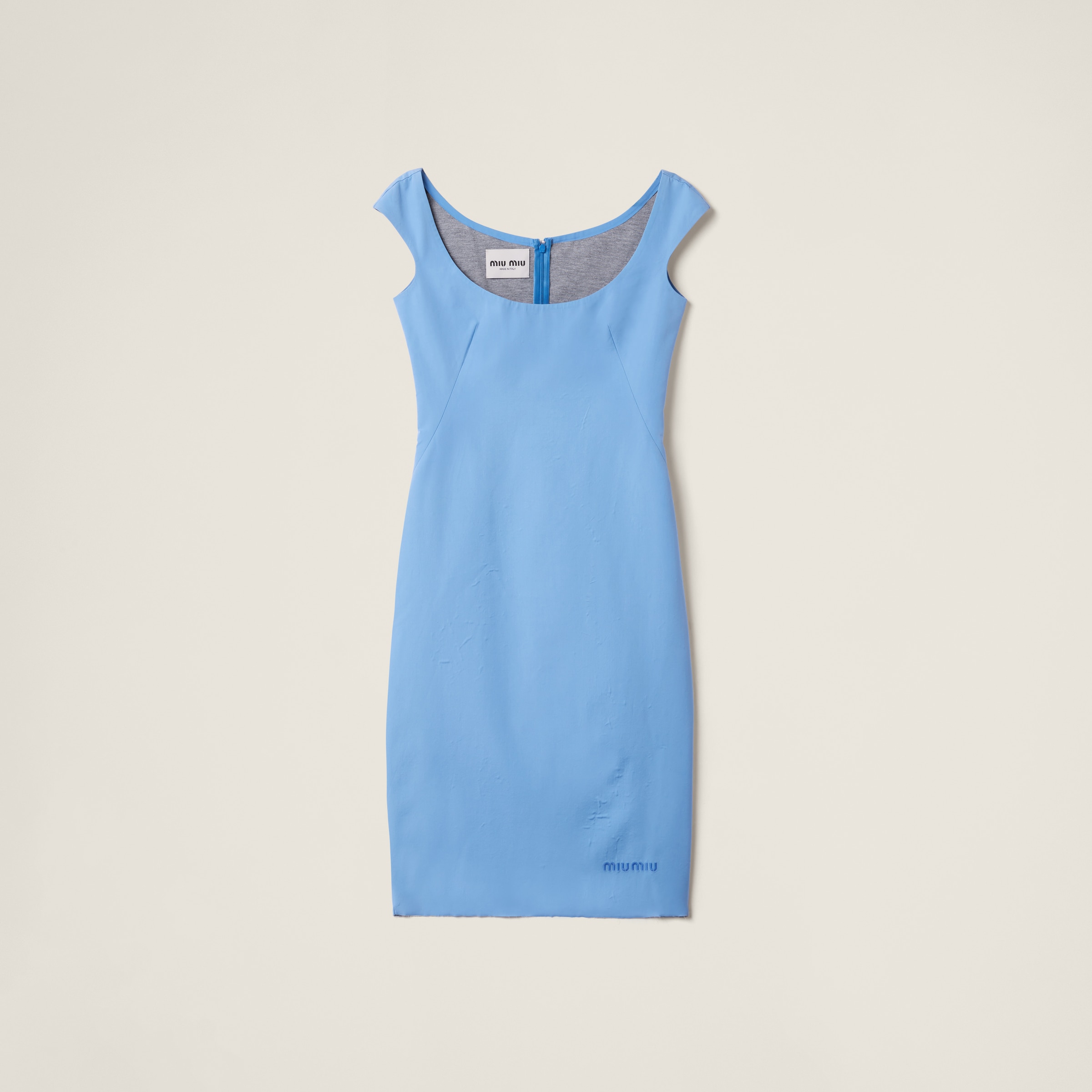 Poplin and jersey dress