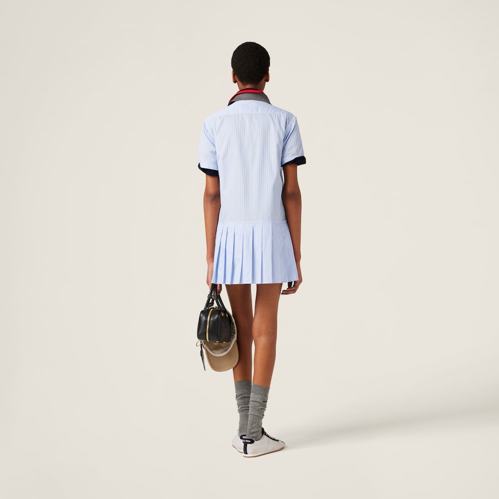 Pleated striped dress