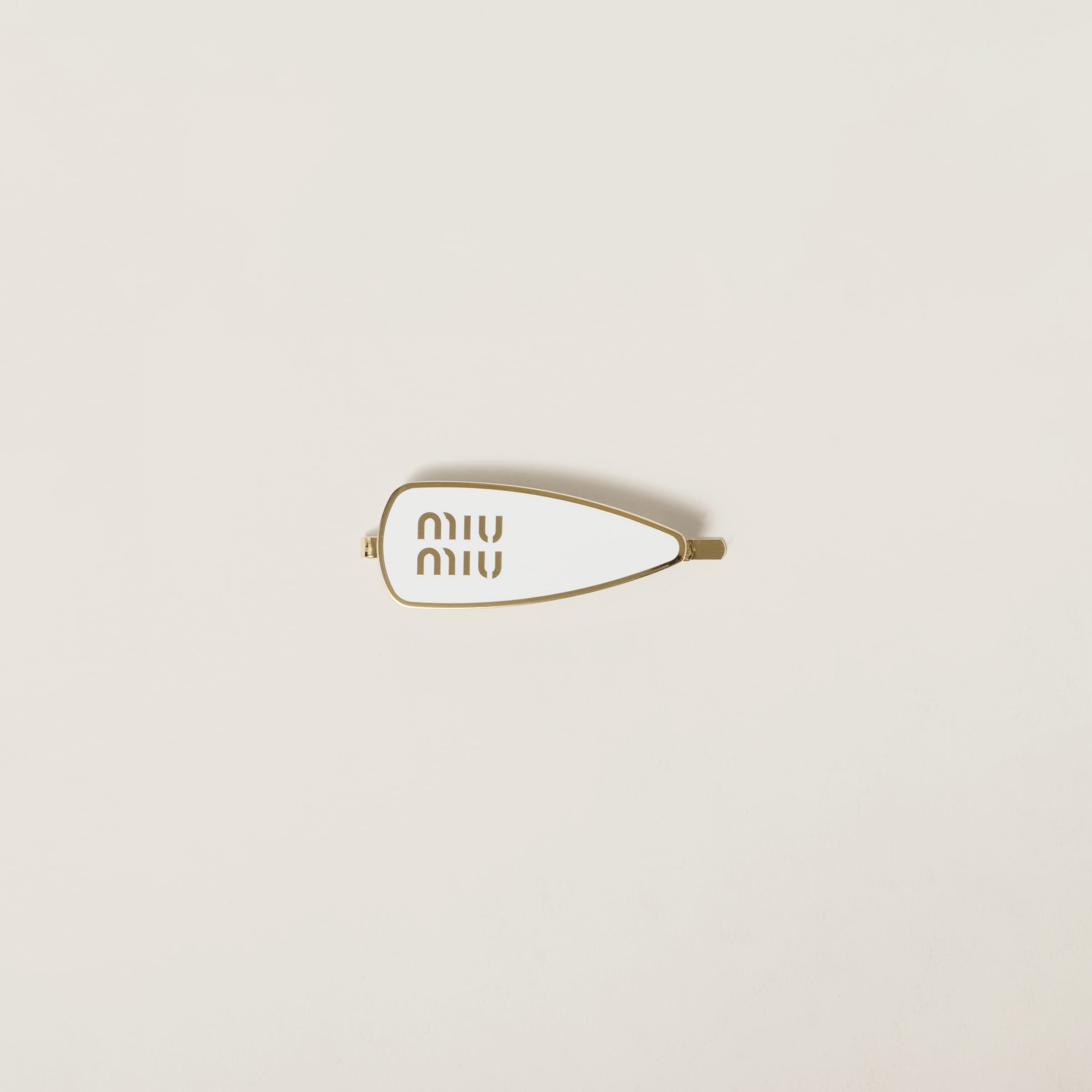 Enameled metal hair clip